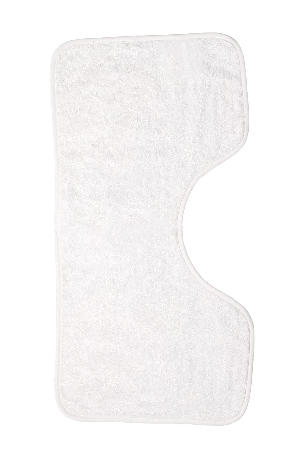 Plain white Rectangular Burp Cloths